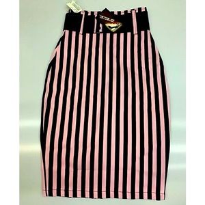 Switchblade Stiletto Striped Pencil Skirt